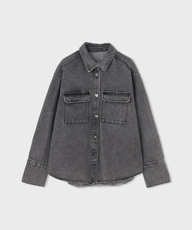 GRACE CONTINENTAL スタッズデニムシャツ ブラック