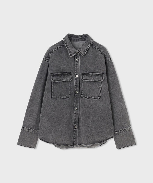 GRACE CONTINENTAL スタッズデニムシャツ ブラック