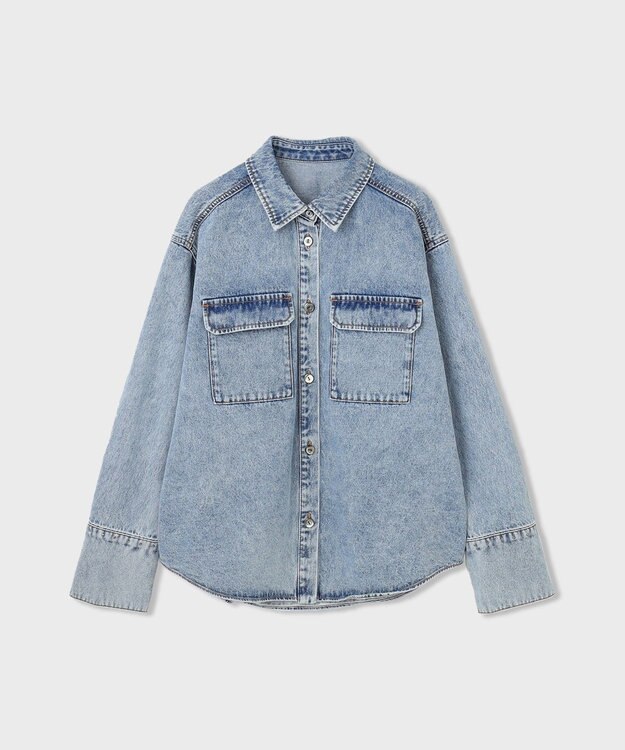 GRACE CONTINENTAL スタッズデニムシャツ インディゴ