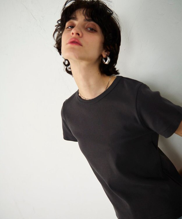 GRACE CONTINENTAL フライスコンパクトトップ チャコール