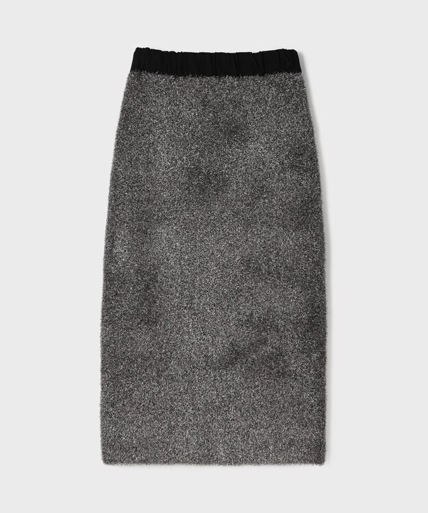 GRACE CONTINENTAL フェザーヤーンシャイニースカート シルバー