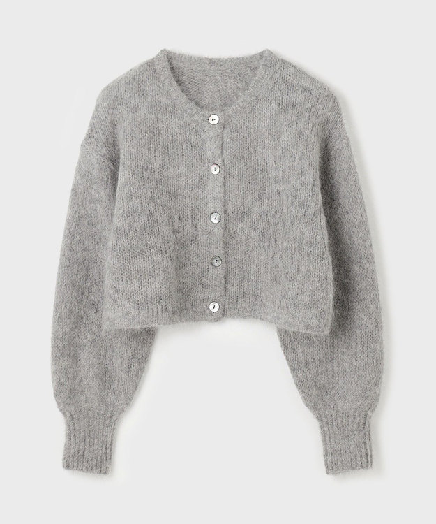 GRACE CONTINENTAL アルパカニットカーディガン グレー