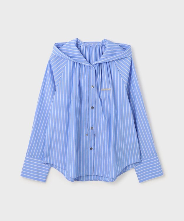 GRACE CONTINENTAL フードカフタントップ ストライプ