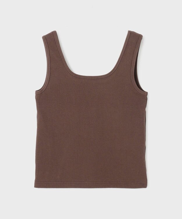 GRACE CONTINENTAL テレコリブトップ ブラウン