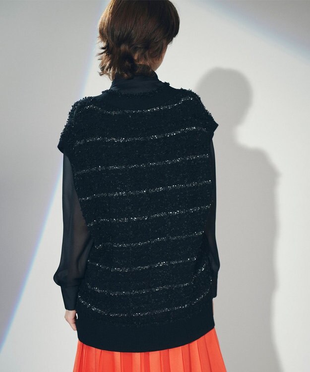 グレースコンチネンタル　ツイードVネックニットベスト　36 ツイードVネックニットベスト / GRACE CONTINENTAL | GRACE