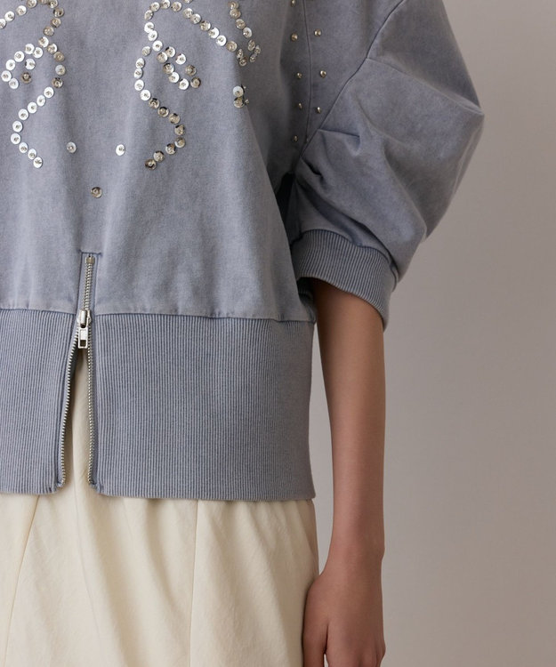 GRACE CONTINENTAL ピグメントショートトップ ブルー