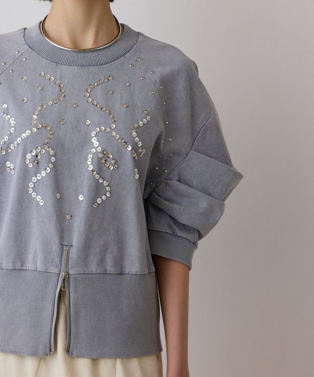 GRACE CONTINENTAL ピグメントショートトップ ブルー