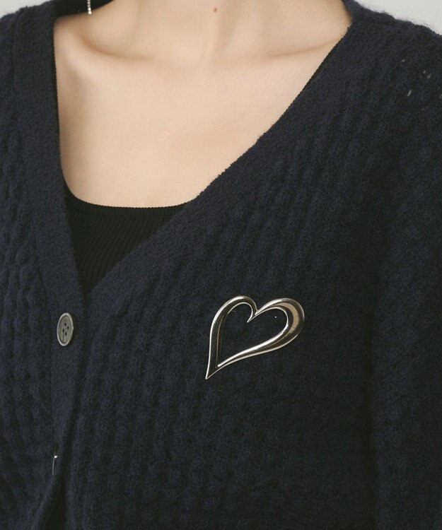 GRACE CONTINENTAL ハートチャンキーブローチ シルバー