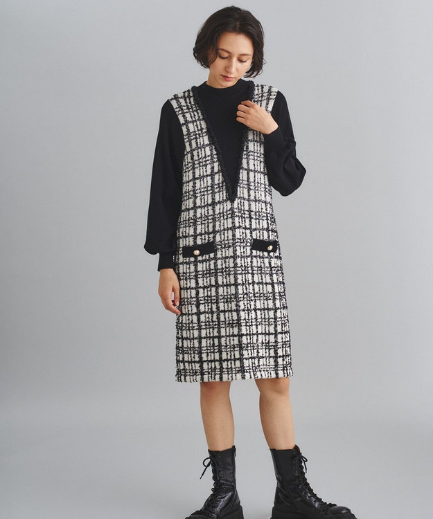 ツイードレイヤードニットワンピース / GRACE CONTINENTAL