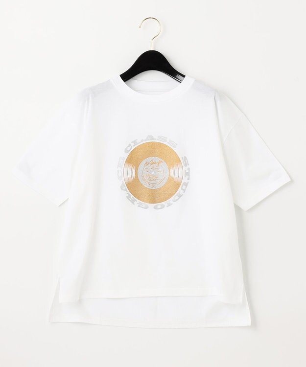GRACE CONTINENTAL レコードプリントTシャツ ゴールド