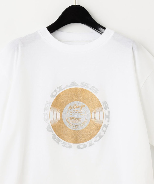 GRACE CONTINENTAL レコードプリントTシャツ ゴールド
