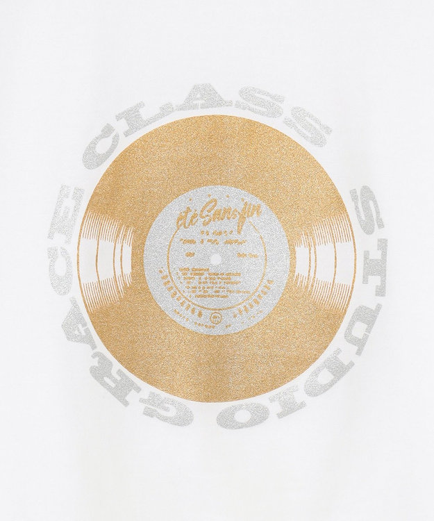 GRACE CONTINENTAL レコードプリントTシャツ ゴールド