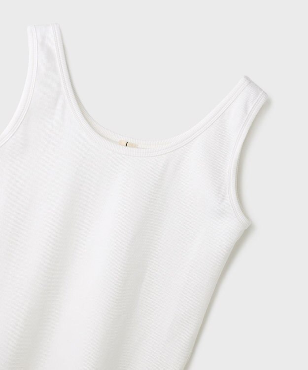 GRACE CONTINENTAL テレコノースリーブトップ ホワイト