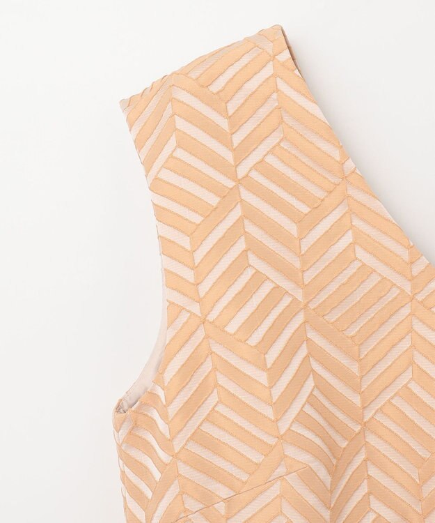 GRACE CONTINENTAL キカジャガードタックドレス ベージュ