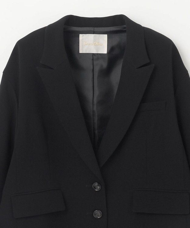 GRACE CONTINENTAL トリアセオーバーサイズジャケット ブラック