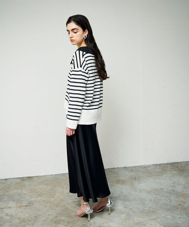 GRACE CONTINENTAL マリンボウタイニット ホワイト