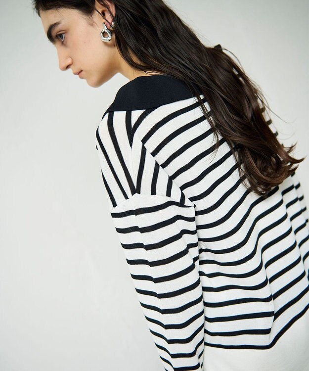 GRACE CONTINENTAL マリンボウタイニット ホワイト