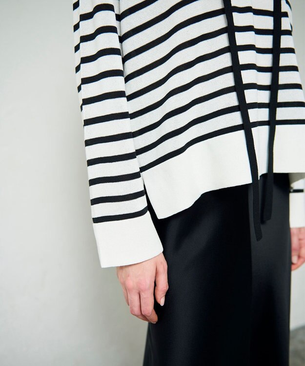 GRACE CONTINENTAL マリンボウタイニット ホワイト