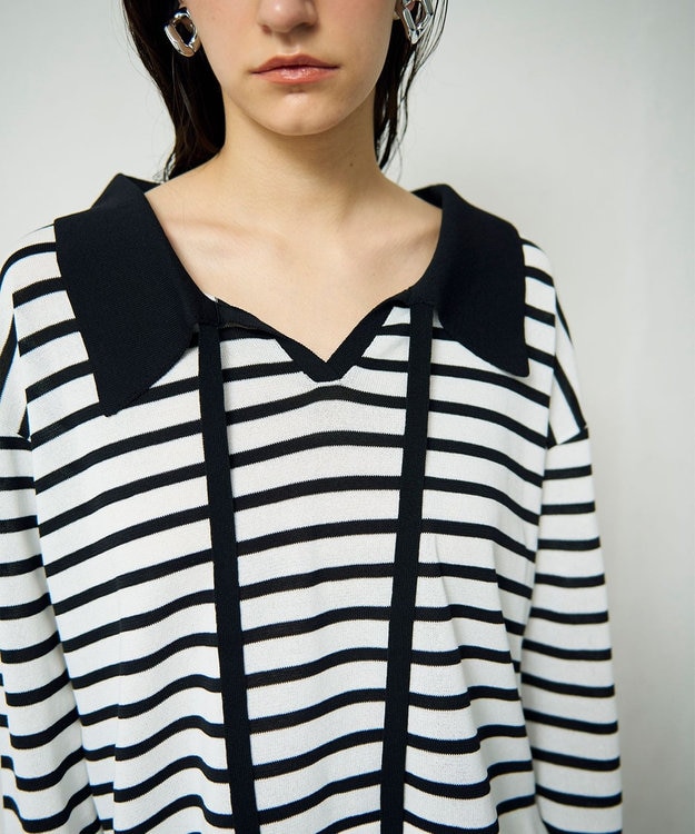 GRACE CONTINENTAL マリンボウタイニット ホワイト