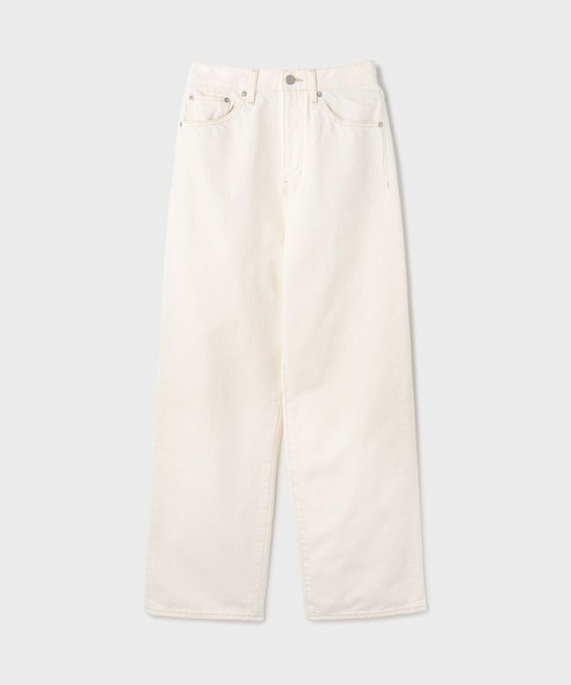 GRACE CONTINENTAL ワイドストレートホワイトデニム ホワイト