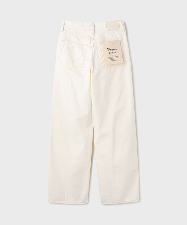 GRACE CONTINENTAL ワイドストレートホワイトデニム ホワイト