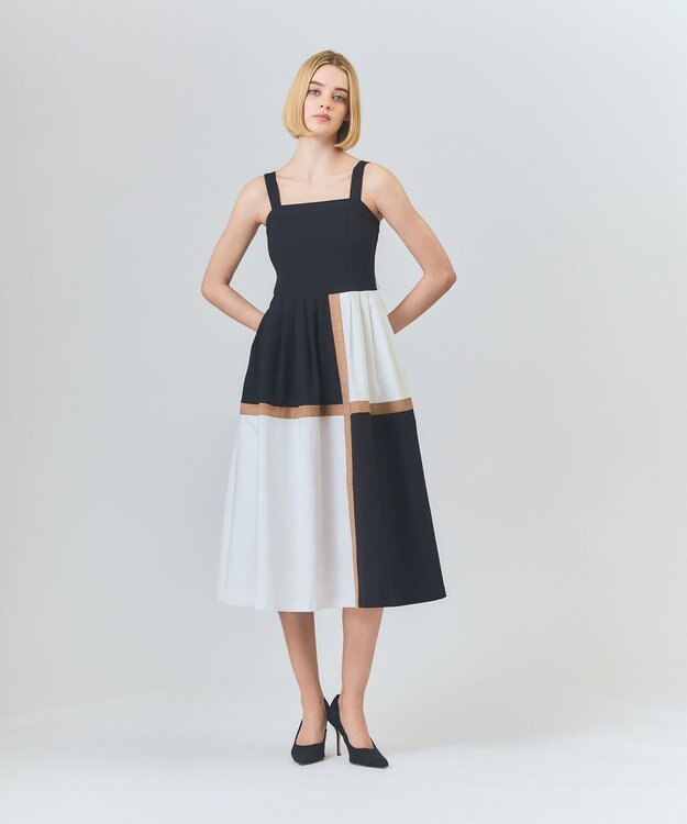 【新品タグ付】grace classグレースコンチネンタルライン配色キャミドレス ライン配色キャミドレス / GRACE CONTINENTAL | GRACE