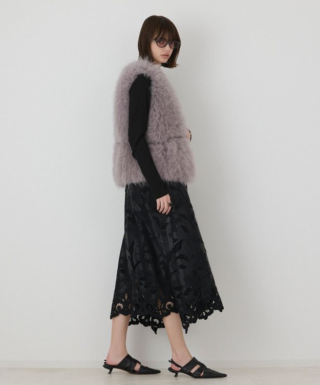 GRACE CONTINENTAL 【イベント店舗・ONLINE STORE先行アイテム】カシミヤファージレ ライトグレー