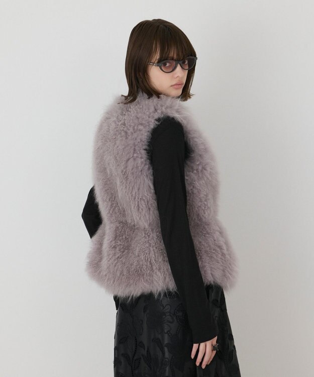 GRACE CONTINENTAL 【イベント店舗・ONLINE STORE先行アイテム】カシミヤファージレ ライトグレー