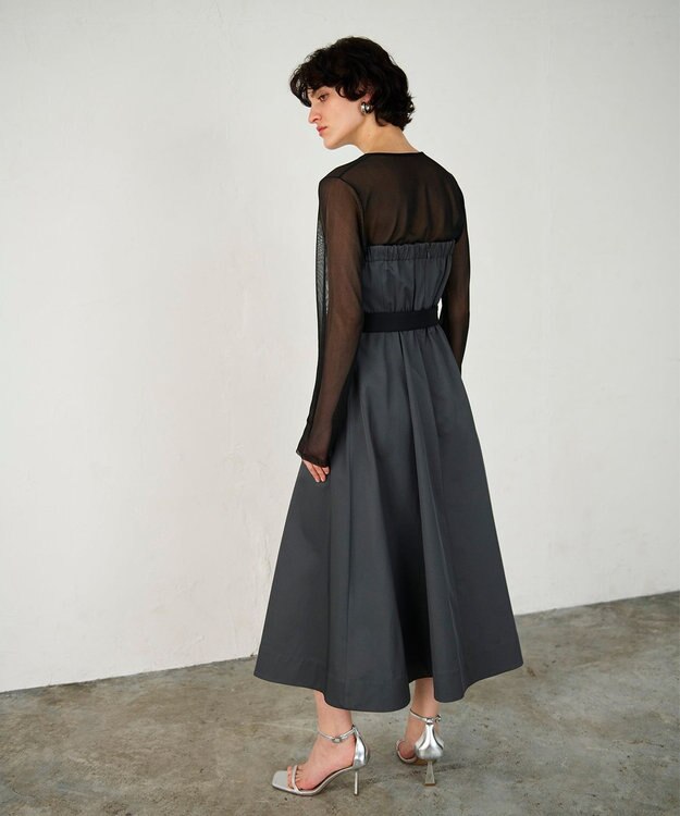 GRACE CONTINENTAL トレンチジャンパースカート グレー