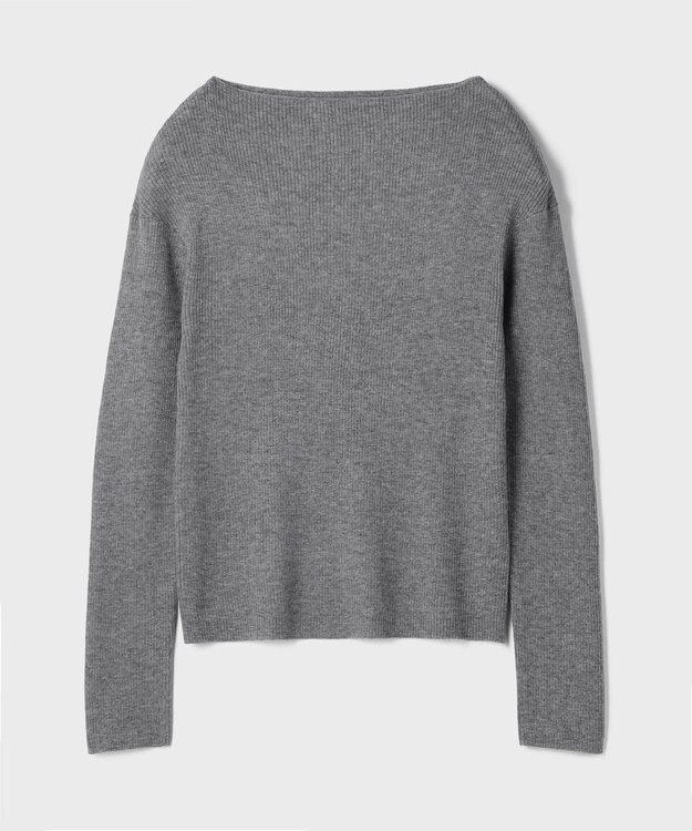 GRACE CONTINENTAL ハイゲージウールニットトップ グレー