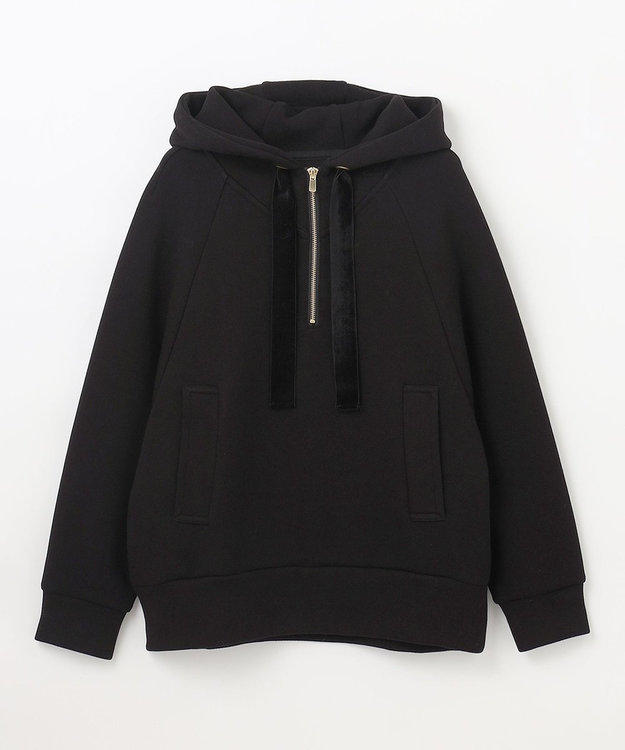 GRACE CONTINENTAL ハーフジップフードトップ ブラック