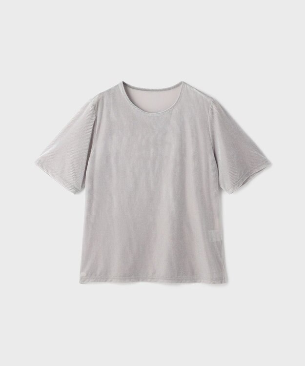 GRACE CONTINENTAL シアーベロアカットトップ グレー