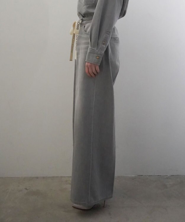 GRACE CONTINENTAL 10ozムラ糸デニムパンツ グレー