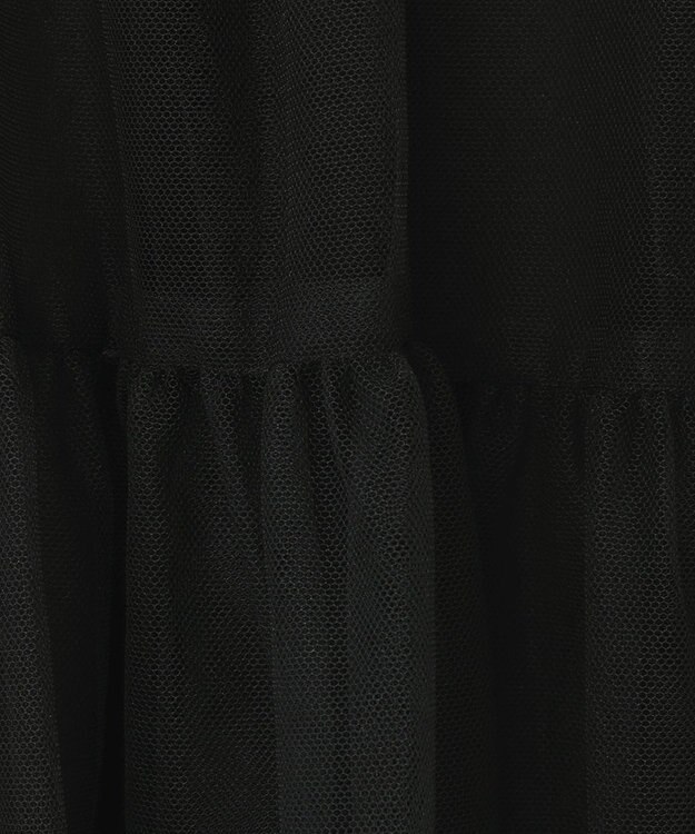 GRACE CONTINENTAL ブラックタフタオーバースカート ブラック