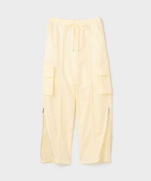 GRACE CONTINENTAL ナイロンジップカーゴパンツ キナリ