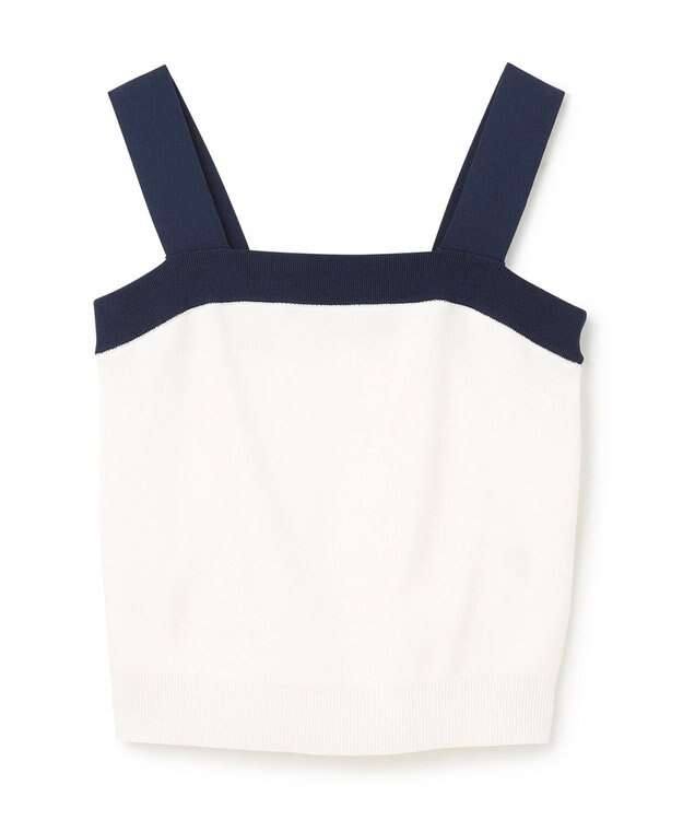 GRACE CONTINENTAL 配色ニットキャミ ホワイト