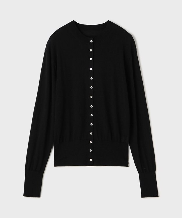 GRACE CONTINENTAL ウールシルクニットカーディガン ブラック