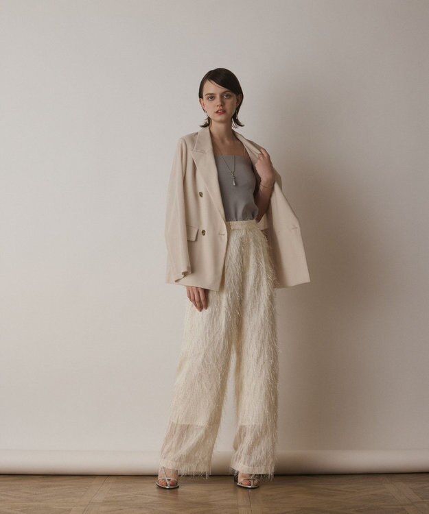 GRACE CONTINENTAL シアーテーラードジャケット ベージュ