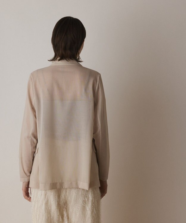 GRACE CONTINENTAL シアーテーラードジャケット ベージュ