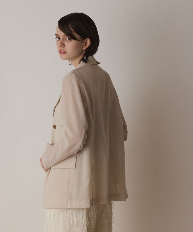 GRACE CONTINENTAL シアーテーラードジャケット ベージュ