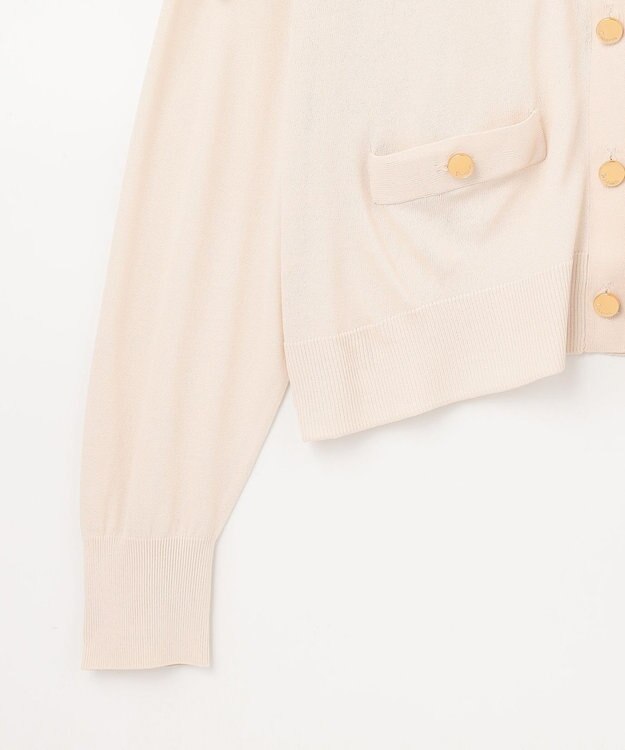 GRACE CONTINENTAL ルーズVネックニットカーディガン キナリ