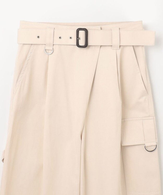 GRACE CONTINENTAL アシンメトリーワークパンツ ベージュ