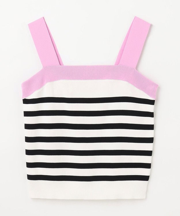 GRACE CONTINENTAL 配色ニットキャミ ピンク