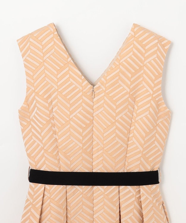 GRACE CONTINENTAL キカジャガードタックドレス ベージュ