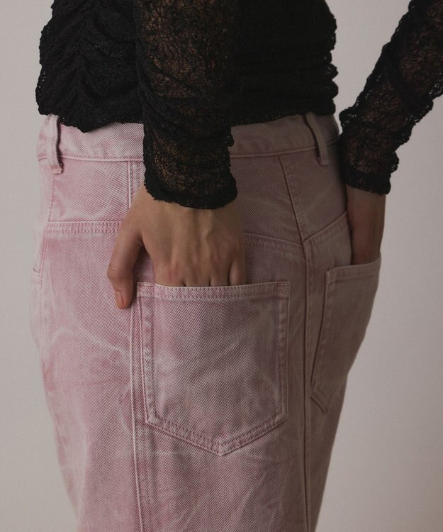 GRACE CONTINENTAL ピグメントタイトスカート ピンク