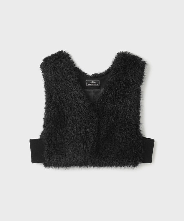 GRACE CONTINENTAL ショートファーベスト ブラック