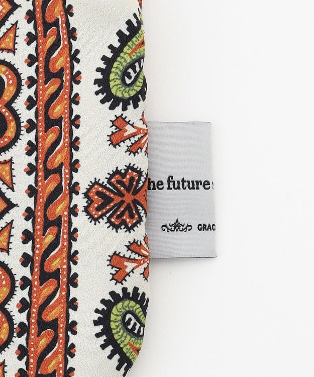 GRACE CONTINENTAL Fabricマルシェbag1 オレンジ