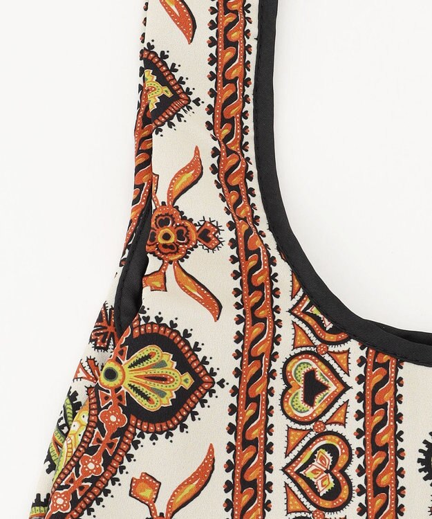 GRACE CONTINENTAL Fabricマルシェbag1 オレンジ