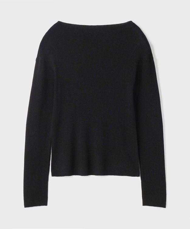 GRACE CONTINENTAL ハイゲージウールニットトップ ブラック