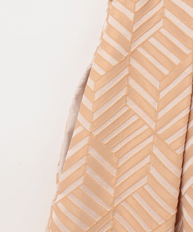 GRACE CONTINENTAL キカジャガードタックドレス ベージュ